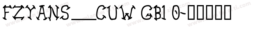 FZYANS__CUW GB1 0字体转换